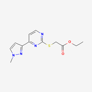 Ethyl 2-((4-(1-methyl-1H-pyrazol-3-yl)pyrimidin-2-yl)thio)acetate