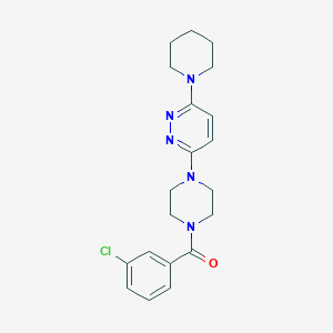 molecular formula C20H24ClN5O B2890979 (3-Chlorophenyl)(4-(6-(piperidin-1-yl)pyridazin-3-yl)piperazin-1-yl)methanone CAS No. 898406-29-6