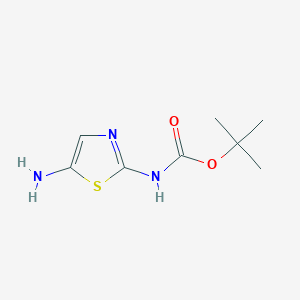 molecular formula C8H13N3O2S B2890983 tert-Butyl (5-aminothiazol-2-yl)carbamate CAS No. 1196155-57-3