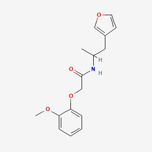 molecular formula C16H19NO4 B2891000 N-(1-(呋喃-3-基)丙-2-基)-2-(2-甲氧基苯氧基)乙酰胺 CAS No. 1795441-89-2