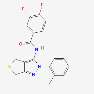 molecular formula C20H17F2N3OS B2891001 N-[2-(2,4-dimethylphenyl)-2H,4H,6H-thieno[3,4-c]pyrazol-3-yl]-3,4-difluorobenzamide CAS No. 893954-48-8