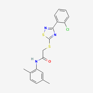 molecular formula C18H16ClN3OS2 B2891011 2-((3-(2-氯苯基)-1,2,4-噻二唑-5-基)硫代)-N-(2,5-二甲基苯基)乙酰胺 CAS No. 864919-09-5