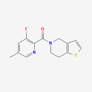 molecular formula C14H13FN2OS B2891012 3-fluoro-5-methyl-2-{4H,5H,6H,7H-thieno[3,2-c]pyridine-5-carbonyl}pyridine CAS No. 2415634-64-7