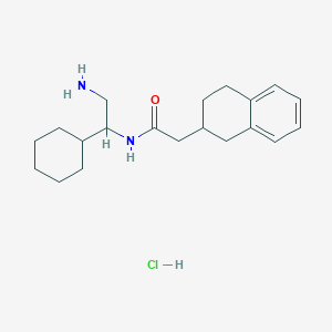 molecular formula C20H31ClN2O B2891014 N-(2-Amino-1-cyclohexylethyl)-2-(1,2,3,4-tetrahydronaphthalen-2-yl)acetamide;hydrochloride CAS No. 1826250-87-6