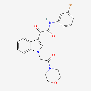 molecular formula C22H20BrN3O4 B2891021 N-(3-bromophenyl)-2-(1-(2-morpholino-2-oxoethyl)-1H-indol-3-yl)-2-oxoacetamide CAS No. 872857-25-5