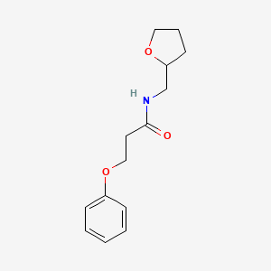molecular formula C14H19NO3 B2891024 3-Phenoxy-N-((tetrahydrofuran-2-yl)methyl)propanamide CAS No. 899261-03-1