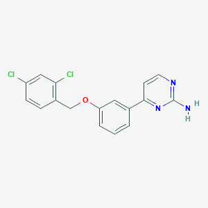 molecular formula C17H13Cl2N3O B2891025 4-{3-[(2,4-二氯苄基)氧基]苯基}-2-嘧啶胺 CAS No. 478046-35-4