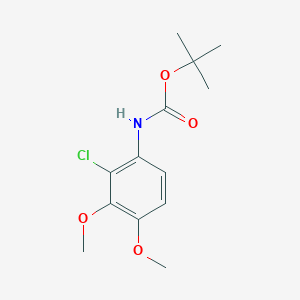 molecular formula C13H18ClNO4 B2891027 叔丁基 N-(2-氯-3,4-二甲氧基苯基)氨基甲酸酯 CAS No. 2361634-51-5