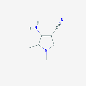 molecular formula C7H11N3 B2891028 4-amino-1,5-dimethyl-2,5-dihydro-1H-pyrrole-3-carbonitrile CAS No. 3510-39-2