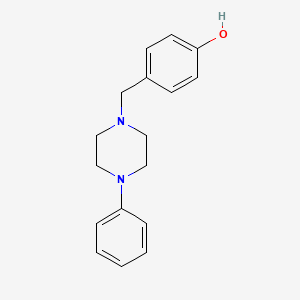 molecular formula C17H20N2O B2891031 4-[(4-Phenylpiperazin-1-yl)methyl]phenol CAS No. 82965-59-1