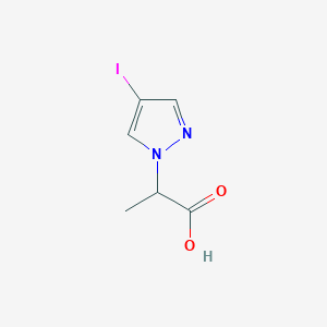 molecular formula C6H7IN2O2 B2891032 2-(4-iodo-1H-pyrazol-1-yl)propanoic acid CAS No. 1217862-25-3; 956722-93-3