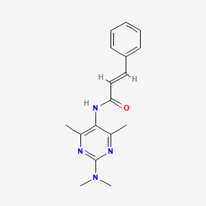 N-(2-(dimethylamino)-4,6-dimethylpyrimidin-5-yl)cinnamamide