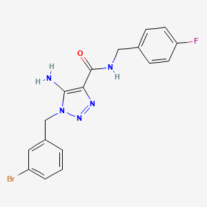 5-amino-1-(3-bromobenzyl)-N-(4-fluorobenzyl)-1H-1,2,3-triazole-4-carboxamide