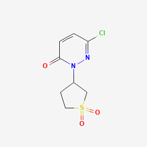 molecular formula C8H9ClN2O3S B2891036 6-氯-2-(1,1-二氧化四氢噻吩-3-基)嘧啶-3(2H)-酮 CAS No. 1219568-77-0