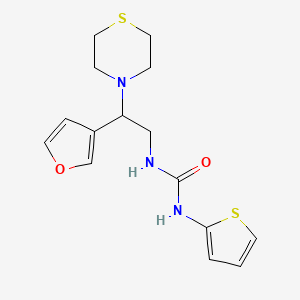 molecular formula C15H19N3O2S2 B2891037 1-(2-(Furan-3-yl)-2-thiomorpholinoethyl)-3-(thiophen-2-yl)urea CAS No. 2034398-28-0