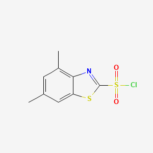 molecular formula C9H8ClNO2S2 B2891040 4,6-Dimethyl-1,3-benzothiazole-2-sulfonyl chloride CAS No. 2490401-49-3