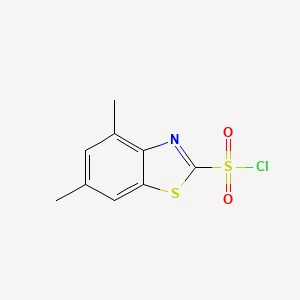 molecular formula C9H8ClNO2S2 B2891040 4,6-二甲基-1,3-苯并噻唑-2-磺酰氯 CAS No. 2490401-49-3