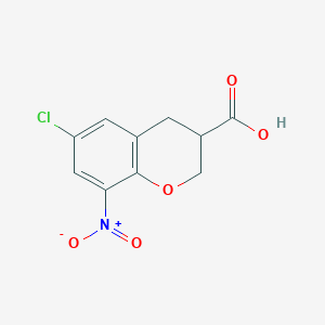 molecular formula C10H8ClNO5 B2891041 6-Chloro-8-nitrochromane-3-carboxylic acid CAS No. 926239-75-0