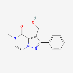 molecular formula C14H13N3O2 B2891053 3-(hydroxymethyl)-5-methyl-2-phenylpyrazolo[1,5-a]pyrazin-4(5H)-one CAS No. 1707603-56-2