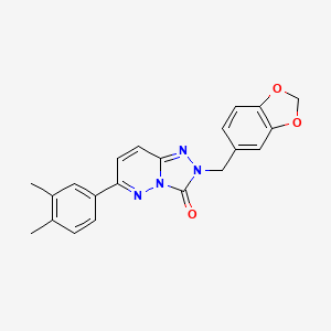 molecular formula C21H18N4O3 B2891057 2-(苯并[d][1,3]二氧杂环-5-基甲基)-6-(3,4-二甲基苯基)-[1,2,4]三唑并[4,3-b]嘧啶-3(2H)-酮 CAS No. 1251604-34-8