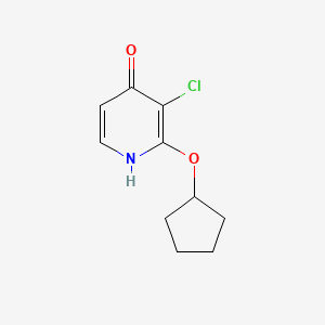 molecular formula C10H12ClNO2 B2891058 3-氯-2-(环戊氧基)吡啶-4-醇 CAS No. 1881321-75-0