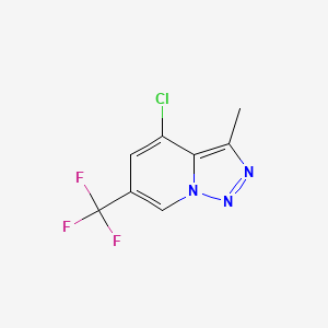 molecular formula C8H5ClF3N3 B2891060 4-Chloro-3-methyl-6-(trifluoromethyl)-[1,2,3]triazolo[1,5-a]pyridine CAS No. 2061269-81-4