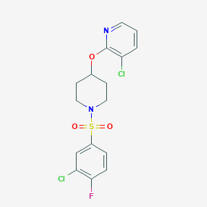 3-Chloro-2-((1-((3-chloro-4-fluorophenyl)sulfonyl)piperidin-4-yl)oxy)pyridine