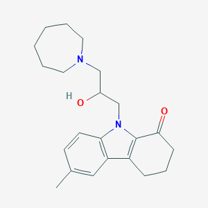 molecular formula C22H30N2O2 B289107 9-(3-Azepan-1-yl-2-hydroxy-propyl)-6-methyl-2,3,4,9-tetrahydro-carbazol-1-one 