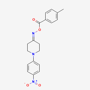 molecular formula C19H19N3O4 B2891071 4-{[(4-Methylbenzoyl)oxy]imino}-1-(4-nitrophenyl)piperidine CAS No. 339010-18-3
