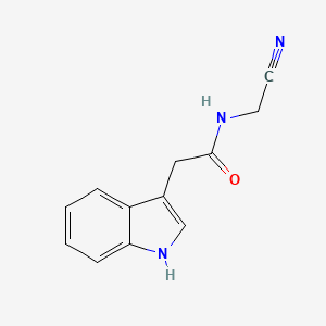 molecular formula C12H11N3O B2891078 N-(cyanomethyl)-2-(1H-indol-3-yl)acetamide CAS No. 1251321-97-7