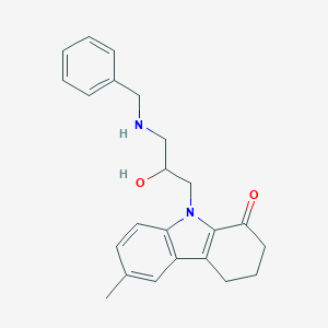 molecular formula C23H26N2O2 B289108 9-(3-Benzylamino-2-hydroxy-propyl)-6-methyl-2,3,4,9-tetrahydro-carbazol-1-one 