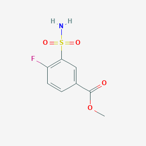 molecular formula C8H8FNO4S B2891082 Methyl 4-fluoro-3-sulfamoylbenzoate CAS No. 85338-72-3