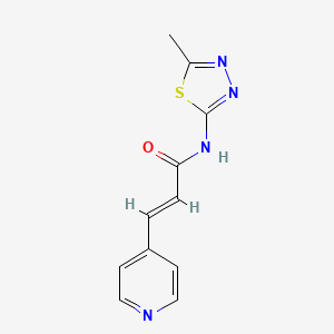 molecular formula C11H10N4OS B2891087 (E)-N-(5-methyl-1,3,4-thiadiazol-2-yl)-3-(pyridin-4-yl)acrylamide CAS No. 941252-24-0