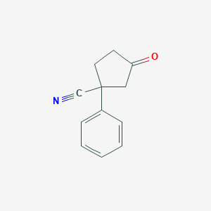 molecular formula C12H11NO B2891091 3-oxo-1-phenylCyclopentanecarbonitrile CAS No. 84409-26-7