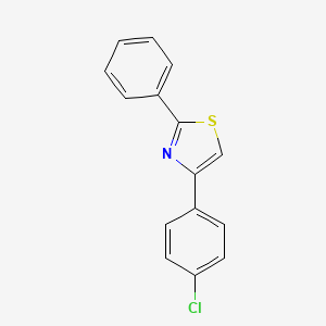 molecular formula C15H10ClNS B2891096 4-(4-Chlorophenyl)-2-phenyl-1,3-thiazole CAS No. 122395-24-8