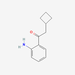 molecular formula C12H15NO B2891099 1-(2-氨基苯基)-2-环丁基乙-1-酮 CAS No. 1492526-79-0
