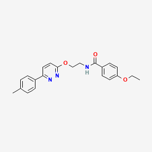 molecular formula C22H23N3O3 B2891104 4-ethoxy-N-(2-{[6-(4-methylphenyl)pyridazin-3-yl]oxy}ethyl)benzamide CAS No. 1005296-36-5