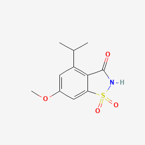 molecular formula C11H13NO4S B2891106 4-Isopropyl-6-methoxysaccharin CAS No. 142577-01-3