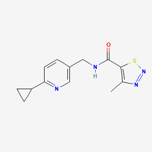 N-[(6-cyclopropylpyridin-3-yl)methyl]-4-methyl-1,2,3-thiadiazole-5-carboxamide