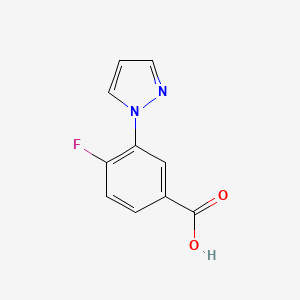 molecular formula C10H7FN2O2 B2891120 4-fluoro-3-(1H-pyrazol-1-yl)benzoic acid CAS No. 957263-74-0