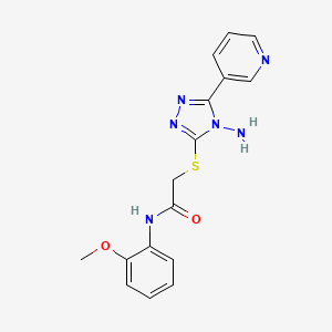2-{[4-amino-5-(pyridin-3-yl)-4H-1,2,4-triazol-3-yl]sulfanyl}-N-(2-methoxyphenyl)acetamide