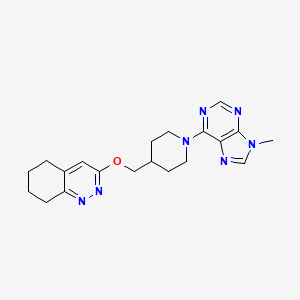 3-[[1-(9-Methylpurin-6-yl)piperidin-4-yl]methoxy]-5,6,7,8-tetrahydrocinnoline