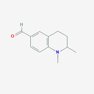 molecular formula C12H15NO B2891148 1,2-Dimethyl-1,2,3,4-tetrahydroquinoline-6-carbaldehyde CAS No. 76529-12-9