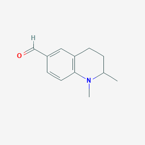 molecular formula C12H15NO B2891148 1,2-二甲基-1,2,3,4-四氢喹啉-6-甲醛 CAS No. 76529-12-9