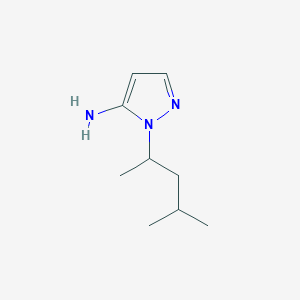 molecular formula C9H17N3 B2891149 1-(4-甲基戊烷-2-基)-1H-吡唑-5-胺 CAS No. 1052566-19-4