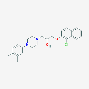 molecular formula C25H29ClN2O2 B289116 1-[(1-Chloro-2-naphthyl)oxy]-3-[4-(3,4-dimethylphenyl)piperazin-1-yl]propan-2-ol 