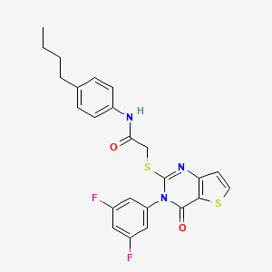 N-(4-butylphenyl)-2-{[3-(3,5-difluorophenyl)-4-oxo-3,4-dihydrothieno[3,2-d]pyrimidin-2-yl]sulfanyl}acetamide