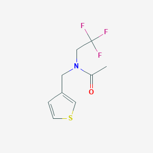 molecular formula C9H10F3NOS B2891161 N-(thiophen-3-ylmethyl)-N-(2,2,2-trifluoroethyl)acetamide CAS No. 1235333-75-1