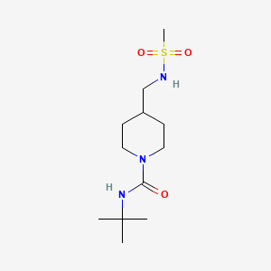 molecular formula C12H25N3O3S B2891164 N-(tert-butyl)-4-(methylsulfonamidomethyl)piperidine-1-carboxamide CAS No. 1235636-03-9