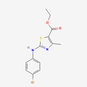 molecular formula C13H13BrN2O2S B2891168 2-[(4-溴苯基)氨基]-4-甲基-1,3-噻唑-5-羧酸乙酯 CAS No. 488813-07-6